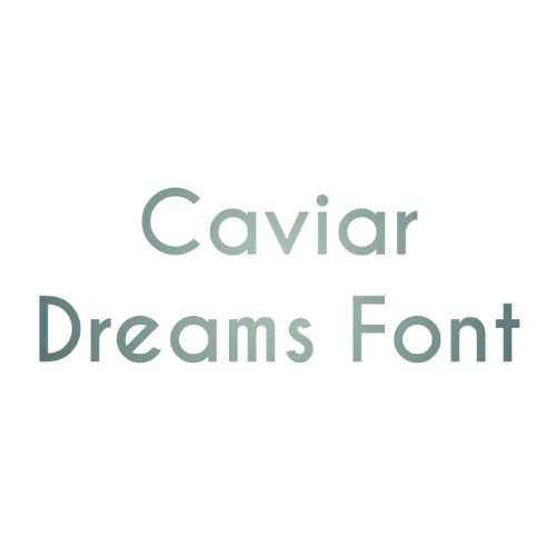 Caviar Dreams Font free download