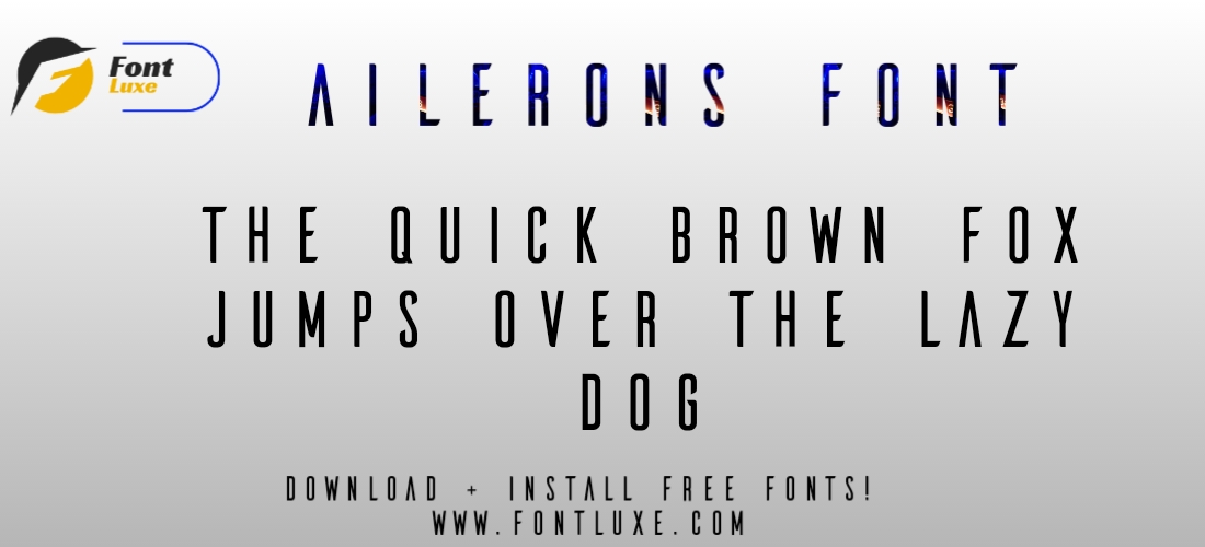 Character Map Ailerons Font