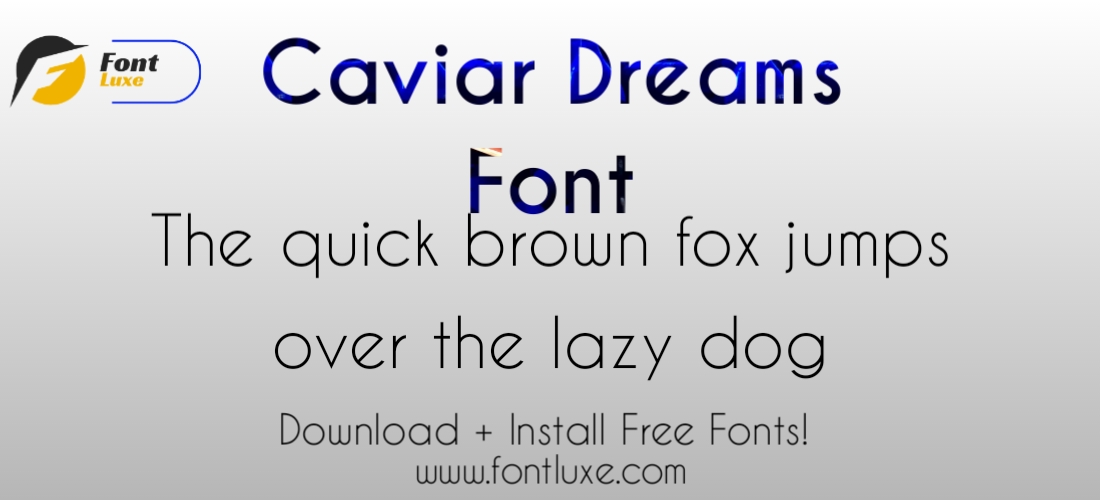 Character Map Caviar Dreams Font