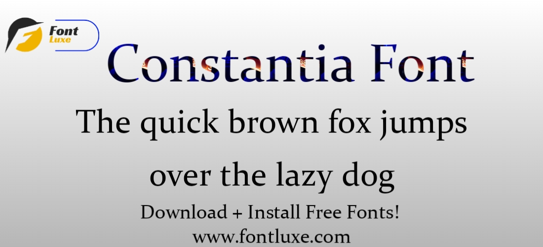 Character Map Constantia Font