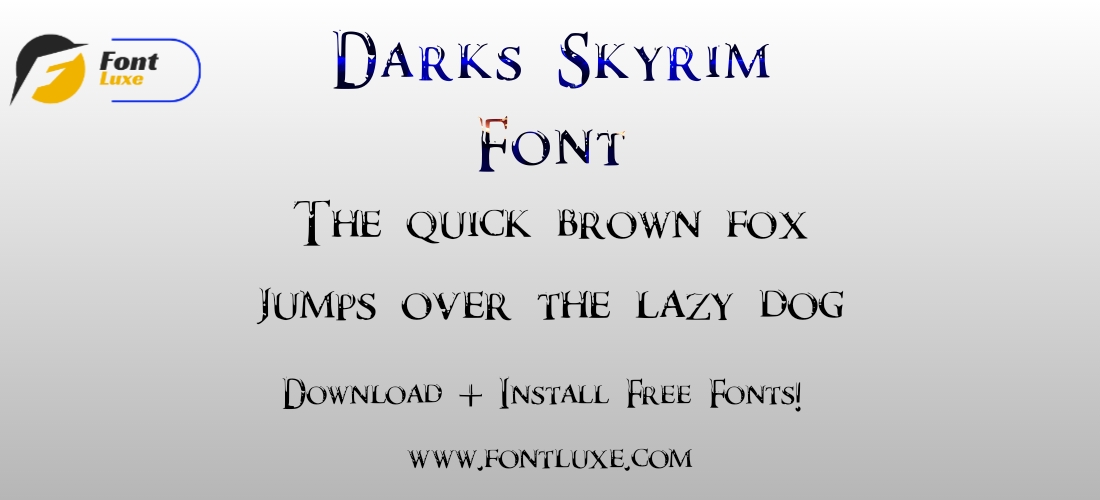 Character Map Darks Skyrim Font